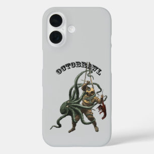 Funda iPhone 16 Buzo vintage con un pulpo y una langosta URM