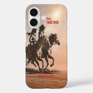 Funda iPhone 16 Cabalgando juntos - Una maravillosa vida Western