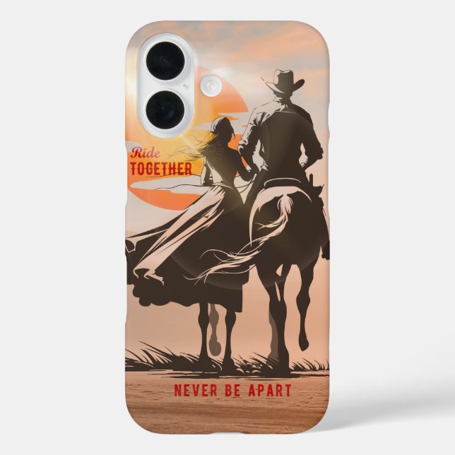 Funda iPhone 16 Cabalgando juntos - Una maravillosa vida Western ( (Reverso )
