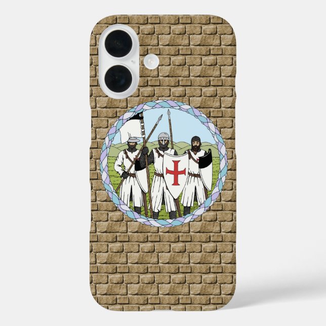 Funda iPhone 16 Caballeros Templarios medievales (Reverso )