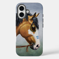 Caballo de Guerra Nativo Americano Buckskin Pinto