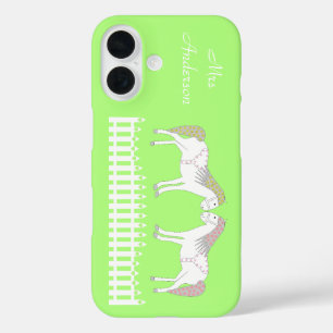 Funda iPhone 16 Caballos Blancos Hermosos para Bodas Personalizado