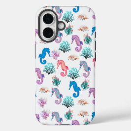 Funda iPhone 16 Caballos de mar bonitos