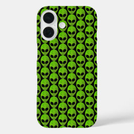 Funda iPhone 16 Cabeza alienígena Espacio Ultraterrestre Extraterr