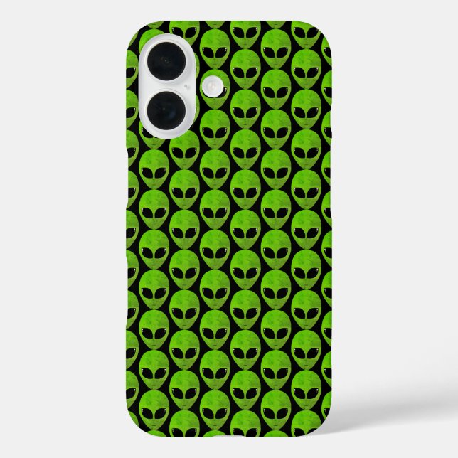 Funda iPhone 16 Cabeza alienígena Espacio Ultraterrestre Extraterr (Reverso )