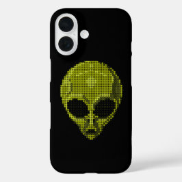 Funda iPhone 16 Cabeza de Alien Verde