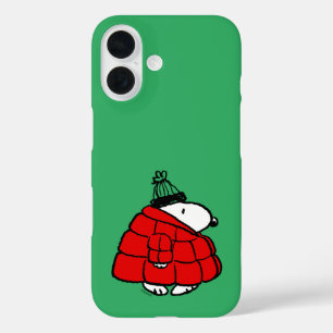 Funda iPhone 16 Cacahuetes   Chaqueta Snoopy Red Puffer