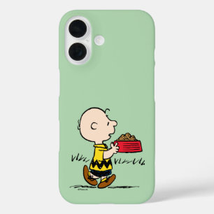Funda iPhone 16 Cacahuetes   Charlie Brown con plato de Snoopy