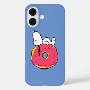Funda iPhone 16 Cacahuetes   Donut rosado Snoopy