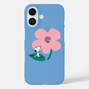 Funda iPhone 16 Cacahuetes   Ilustración de la flor rosa de la nat