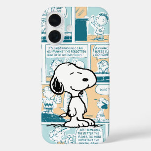 Funda iPhone 16 Cacahuetes   Patrón cómico de Snoopy