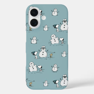 Funda iPhone 16 Cacahuetes   Patrón Snoopy & Woodstock Winbreak