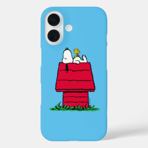 Funda iPhone 16 Cacahuetes   Snoopy & Woodstock Doghouse