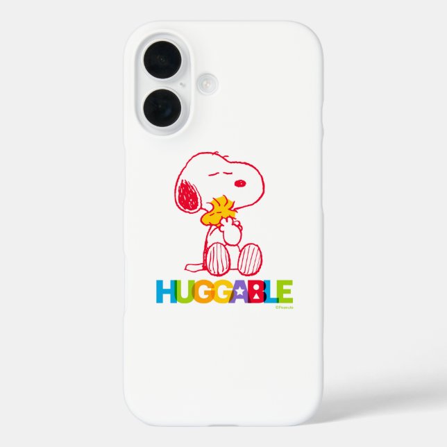 Funda iPhone 16 Cacahuetes | Snoopy & Woodstock Huggable (Reverso )
