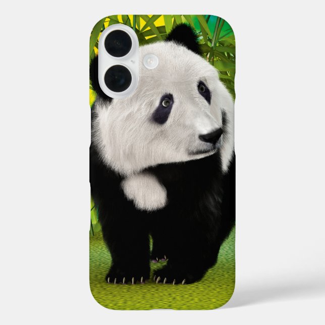 Funda iPhone 16 Cachorro de oso panda (Reverso )