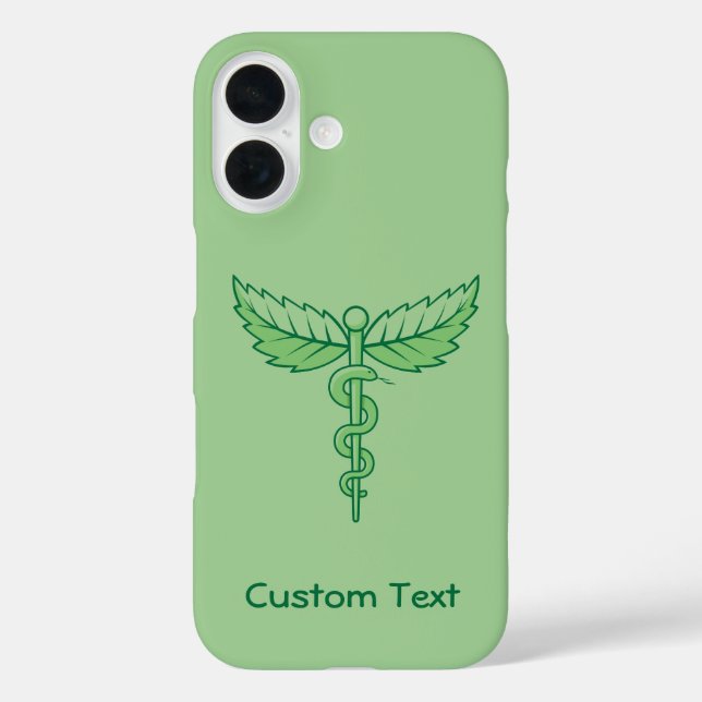 Funda iPhone 16 Caduceus con hojas para iPhone Funda-Mate (Reverso )