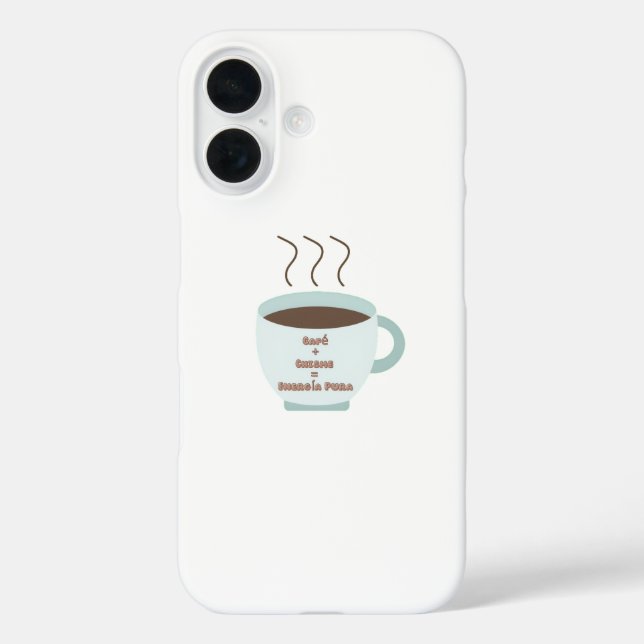 Funda iPhone 16 Café + Chisme = Energía Pura 🌶 Patrimonio Hispano (Reverso )