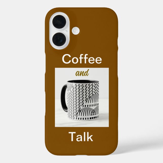Funda iPhone 16 Café Y Talk Brown (Reverso )