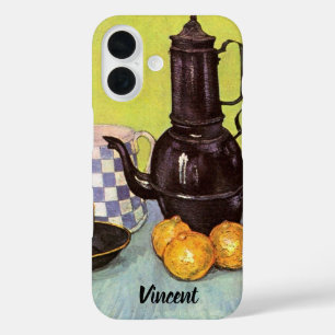 Funda iPhone 16 Cafetera de Esmalte Azul por Vincent van Gogh