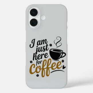 Funda iPhone 16 Caffeine Lovers - Edgy Typography iPhone 16