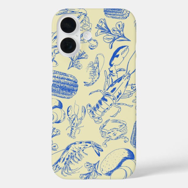 Funda iPhone 16 Cajun Seafood Boil - Arte de Comida Costera del Su (Reverso )