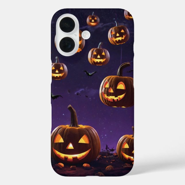 Funda iPhone 16 Calabazas voladoras (Reverso )