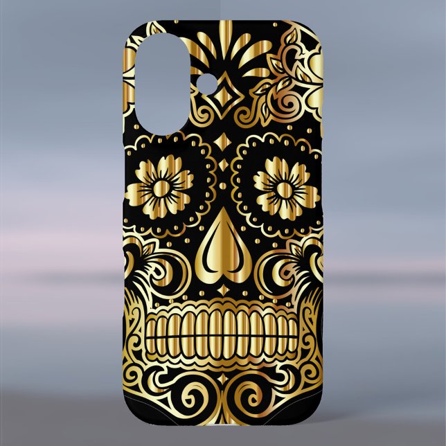 Funda iPhone 16 Calavera de azúcar Día Mexicano del Arte Cultural  (Subido por el creador)