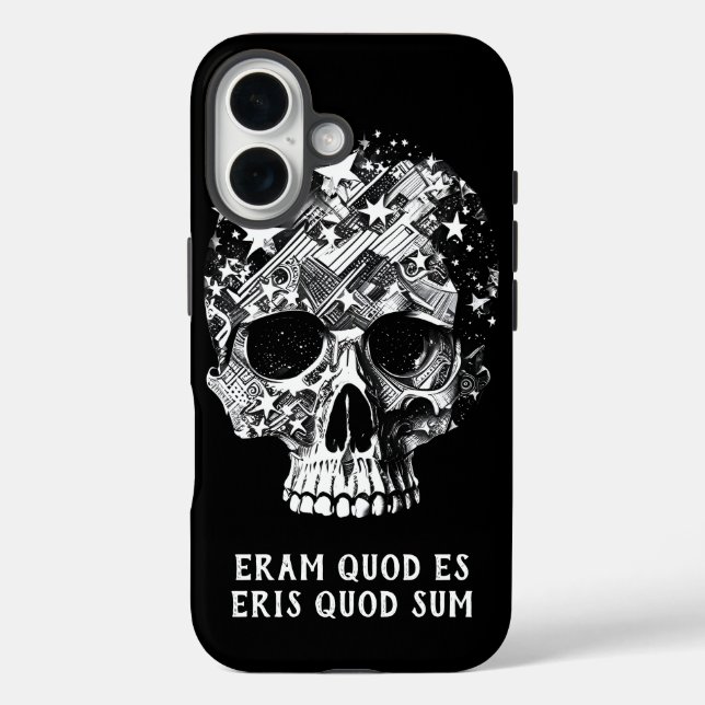 Funda iPhone 16 Calavera & Estrellas IV (Reverso )