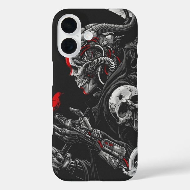 Funda iPhone 16 Calavera gótica (Reverso )