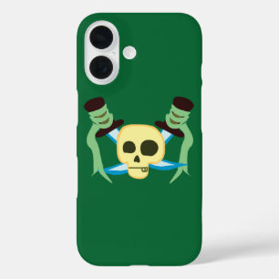 Funda iPhone 16 Calavera pirata y espadas