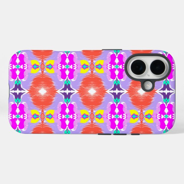Funda iPhone 16 Calidoscopio Flor Solar (Reverso (Horizontal))