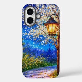 Funda iPhone 16 Calle nocturna y linterna