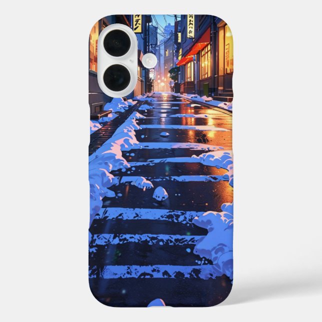 Funda iPhone 16 Calle Winter Town (Reverso )