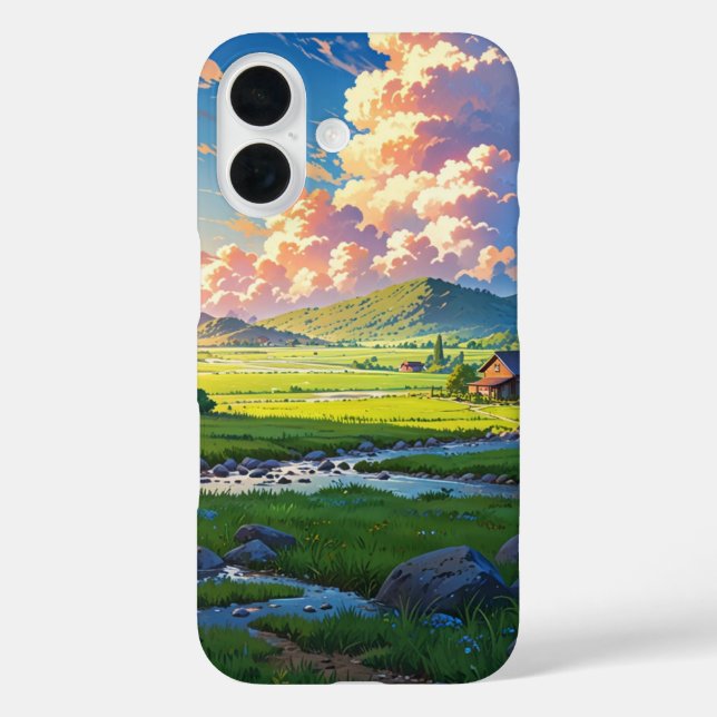 Funda iPhone 16 Calma en el campo (Reverso )