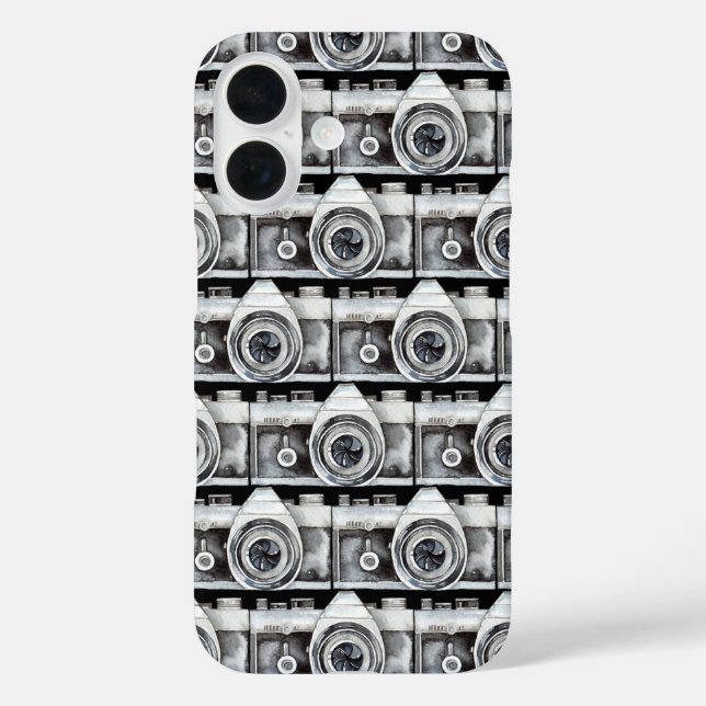 Funda iPhone 16 Cámara de acuarela fotógrafo profesional (Reverso )