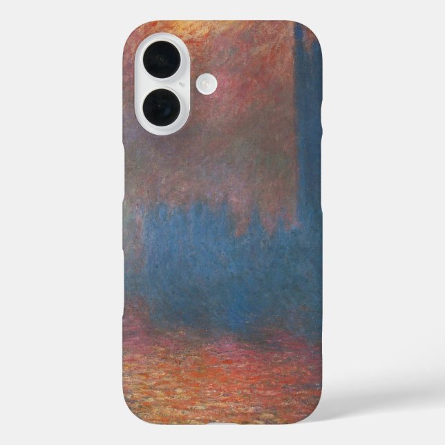 Funda iPhone 16 Cámaras del Parlamento, Londres, por Claude Monet (Reverso )