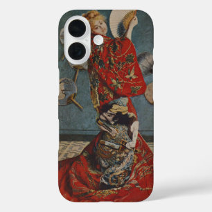Funda iPhone 16 Camille Monet, disfraz japonés de Claude Monet