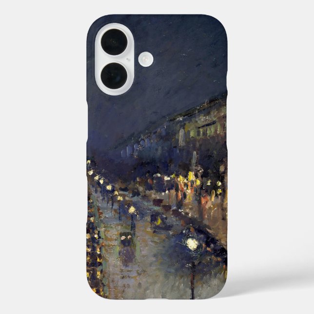 Funda iPhone 16 Camille Pissarro Boulevard Montmartre de noche (Reverso )