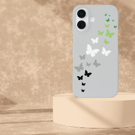 Funda iPhone 16 Camino de Mariposa del Orgullo Aromántico