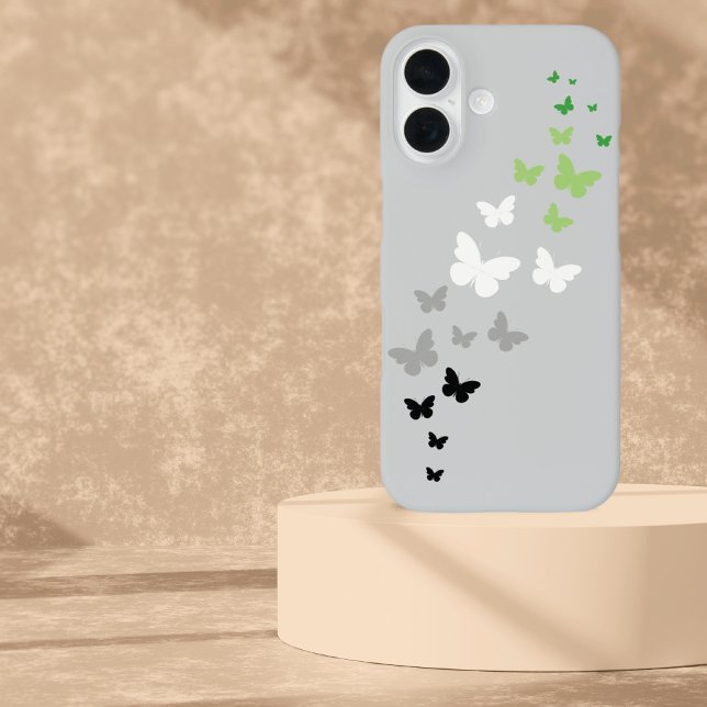 Funda iPhone 16 Camino de Mariposa del Orgullo Aromántico (Subido por el creador)