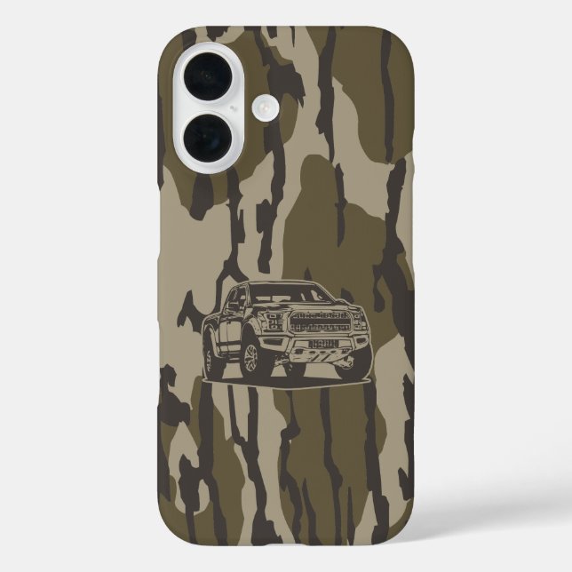 Funda iPhone 16 Camión de Camo de Bottomland fuera de Camo (Reverso )