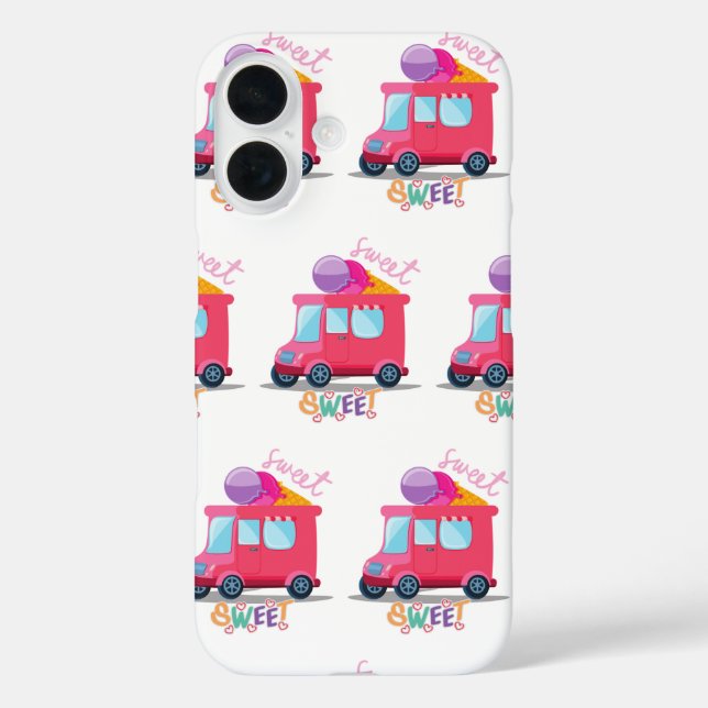 Funda iPhone 16 camión de helados (Reverso )