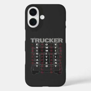 Funda iPhone 16 Camionero Acróstico Incansable Resistente Incesant
