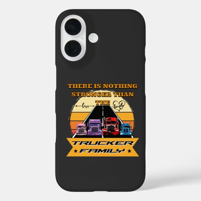 Funda iPhone 16 Camionero Familia Padres Fuertes Niños Road Bond (Reverso )