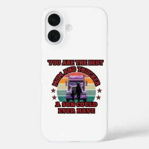 Funda iPhone 16 Camionero Madre Hijo Bond Familia Road Love Design
