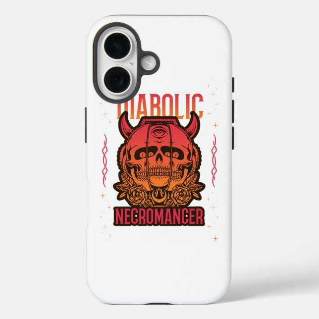 Funda iPhone 16 Camiseta gótica de Halloween (Reverso )