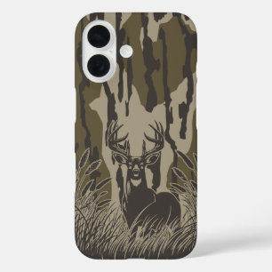 Funda iPhone 16 Camo de caza de cebada de camo blanco
