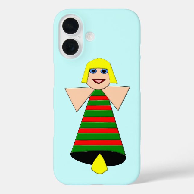 Funda iPhone 16 Campana de Ángel de Navidad (Reverso )