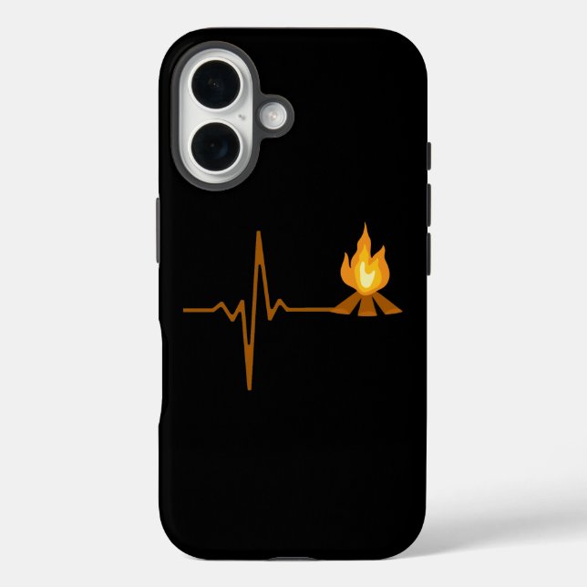 Funda iPhone 16 Campfire Heartbeat Camping (Reverso )