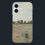 Funda iPhone 16 Campo de amapolas cerca de Argenteuil por Claude M<br><div class="desc">El Campo de amapolas cerca de Argenteuil (1873) por Claude Monet es una pintura de arte fino impresionista vintage que presenta a una madre y un niño en una pradera con flores de amapola rojas en Argenteuil, Francia. Sobre el artista: Claude Monet fue fundador del movimiento pictórico impresionista francés, siendo...</div>